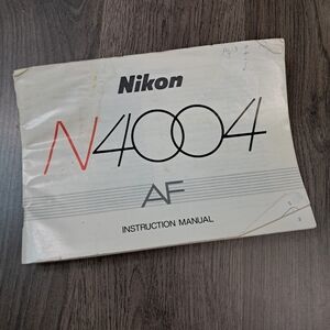 Nikon N4004 AF SLR Camera Owners Instruction User's Manual in English